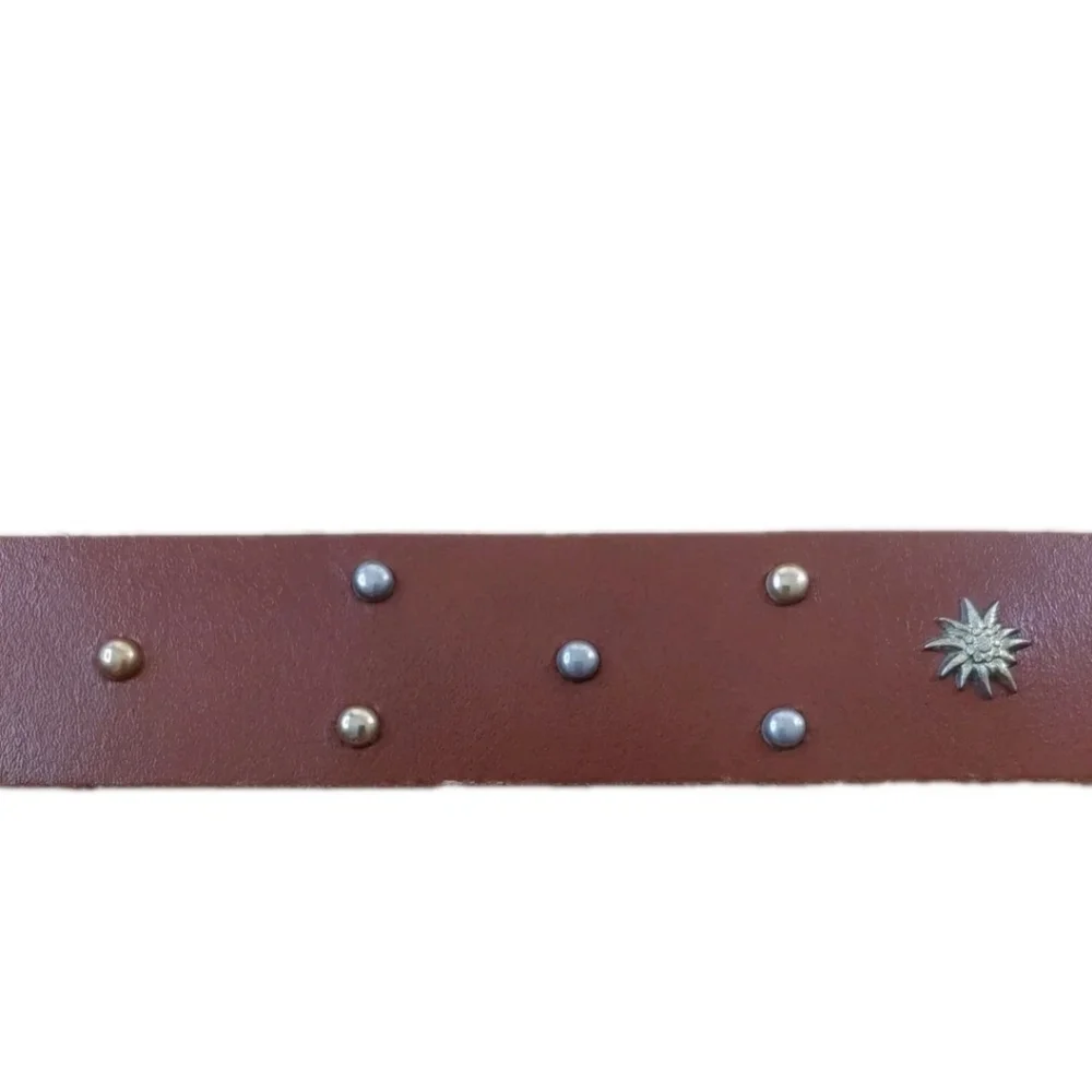 Coastal Cowgirl Western Rockabilly Belt Floral Cows Studded Woman Large 33